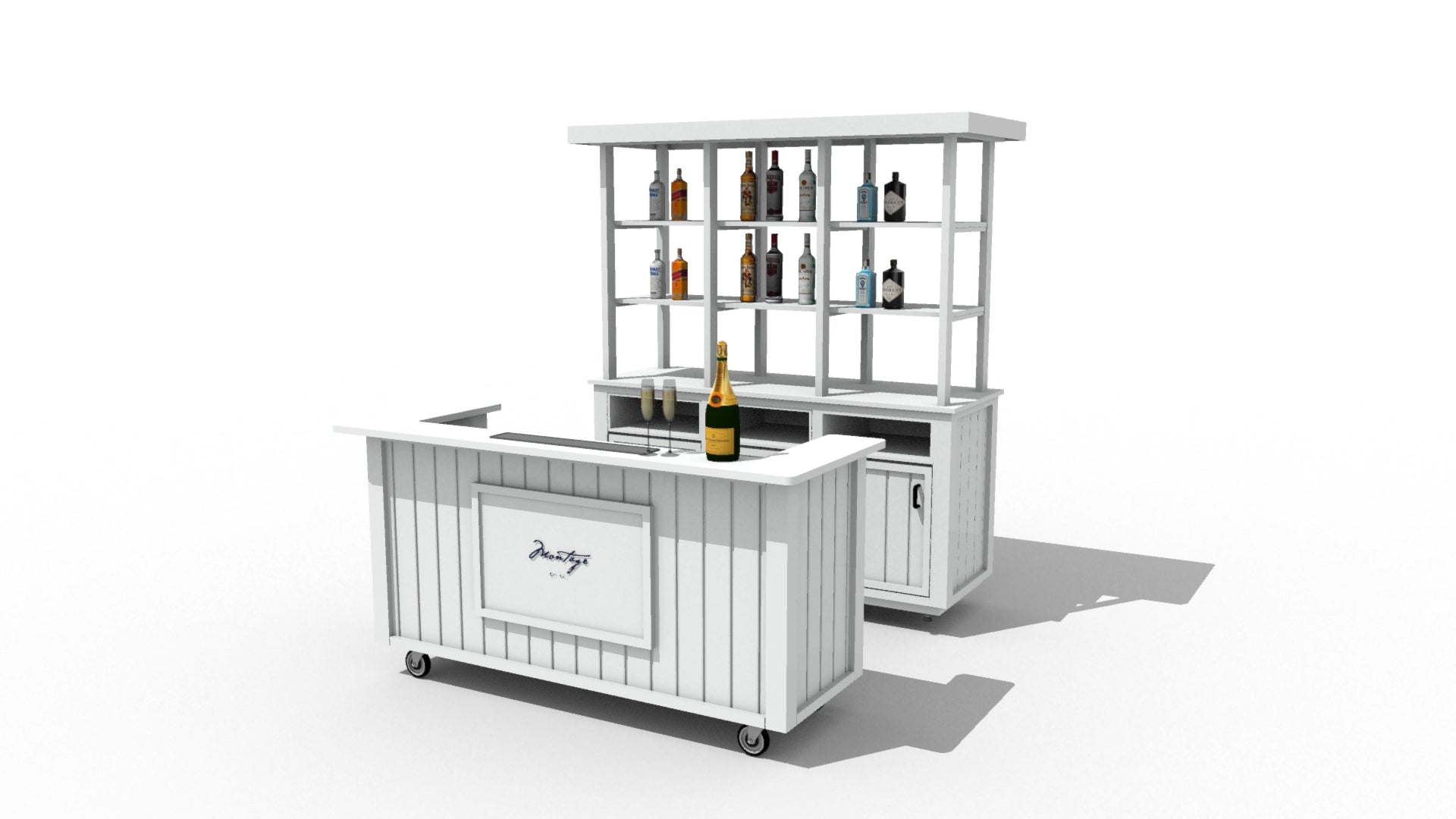 Bar Setup 72 (Front & Back Bar) – Custom Beach